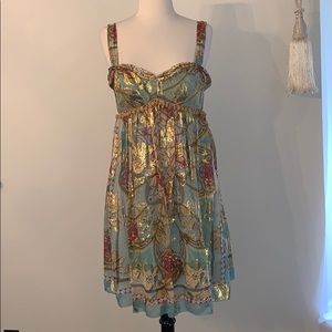 Nicole Miller- silk blend bohemian dress- sz 10